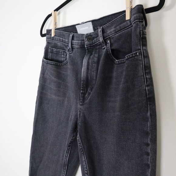 Everlane Size 28 Ankle High Rise Jeans Stretch Denim Gray Skinny Leg - Picture 5 of 9